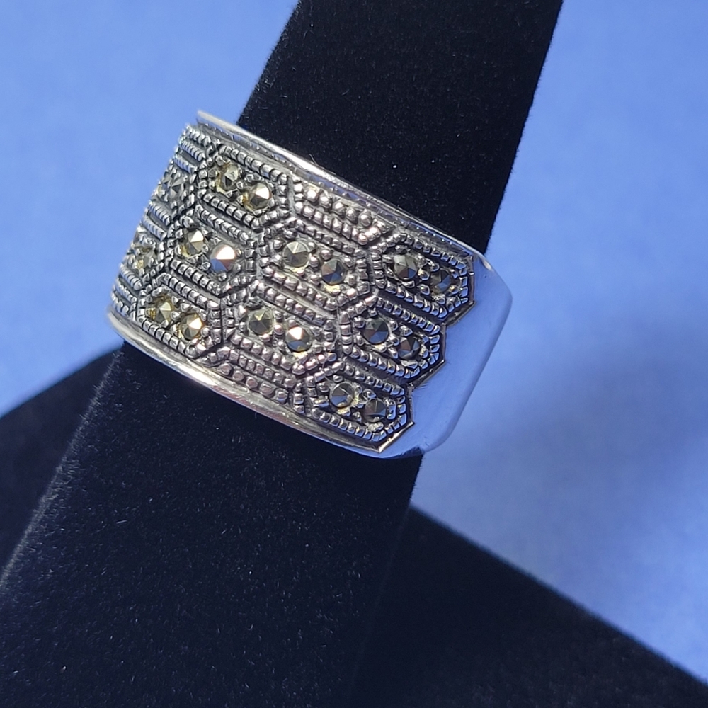 ❤ 925-SILVER VINTAGE RING SIZE 6.5 - Picture 8 of 9